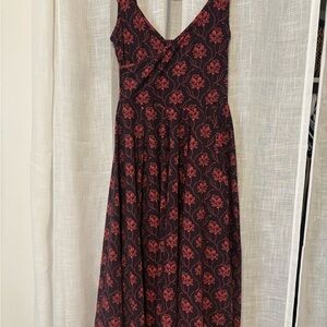 Floral Sleeveless Dress - Purple and Pink